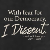With Fear For Our Democracy I Dissent Justice Sotomayor Microfiber Hand Towel