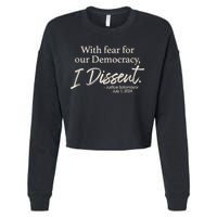 With Fear For Our Democracy I Dissent Justice Sotomayor Cropped Pullover Crew