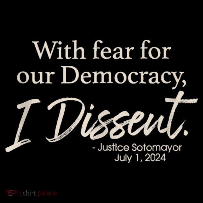 With Fear For Our Democracy I Dissent Justice Sotomayor Zip Tote Bag