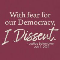 With Fear For Our Democracy I Dissent Justice Sotomayor 16oz Travel Tumbler