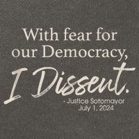 With Fear For Our Democracy I Dissent Justice Sotomayor Cotton Canvas Backpack