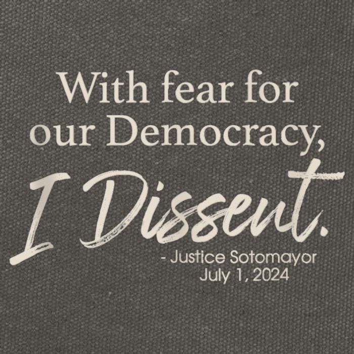 With Fear For Our Democracy I Dissent Justice Sotomayor Cotton Canvas Backpack