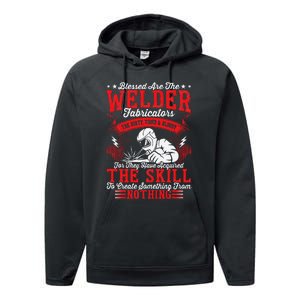 Welder Fabricators Funny Welders Welding Backside Performance Fleece Hoodie