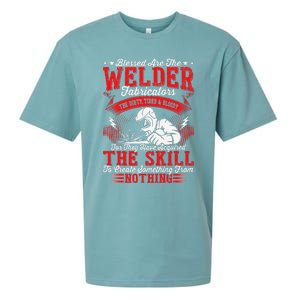 Welder Fabricators Funny Welders Welding Backside Sueded Cloud Jersey T-Shirt