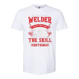 Welder Fabricators Funny Welders Welding Backside Softstyle CVC T-Shirt