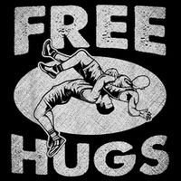 Wrestling Funny Free Hugs Wrestling Doggie Tank