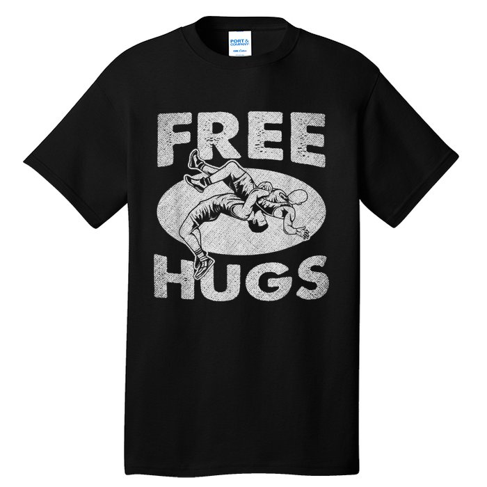 Wrestling Funny Free Hugs Wrestling Tall T-Shirt