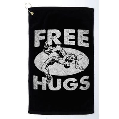 Wrestling Funny Free Hugs Wrestling Platinum Collection Golf Towel