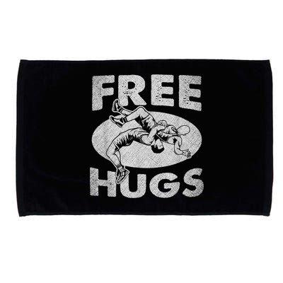 Wrestling Funny Free Hugs Wrestling Microfiber Hand Towel