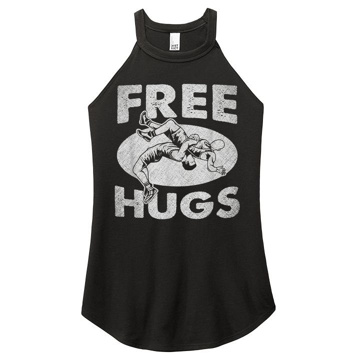 Wrestling Funny Free Hugs Wrestling Women's Perfect Tri Rocker Tank