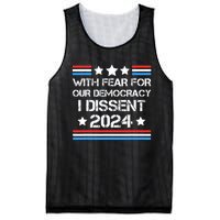 With Fear For Our Democracy I Dissent Mesh Reversible Basketball Jersey Tank