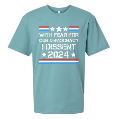 With Fear For Our Democracy I Dissent Sueded Cloud Jersey T-Shirt