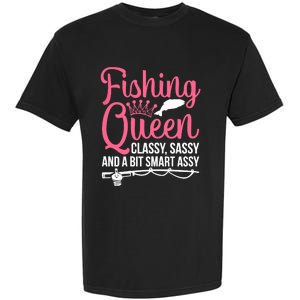 Wo Fishing for Girl Fish Bass Fishing Garment-Dyed Heavyweight T-Shirt