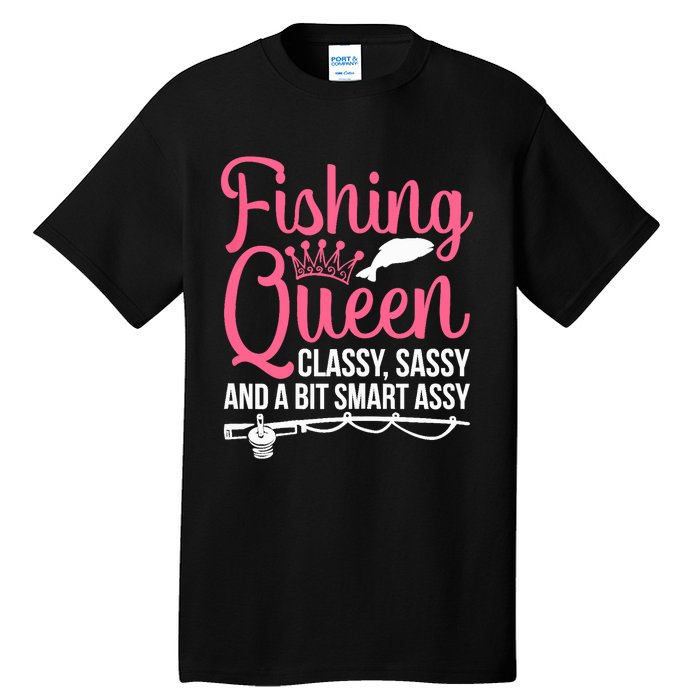 Wo Fishing for Girl Fish Bass Fishing Tall T-Shirt