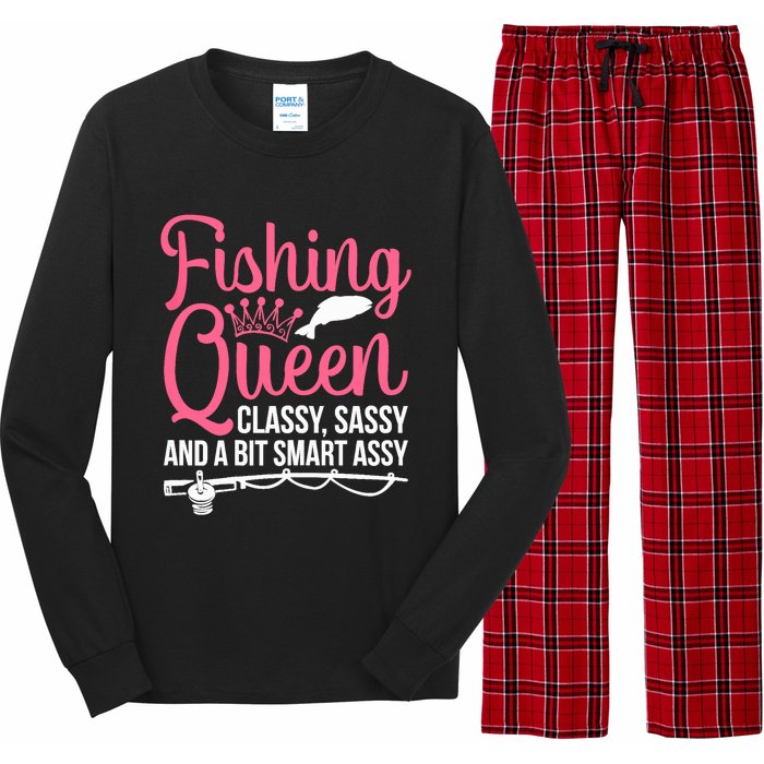 Wo Fishing for Girl Fish Bass Fishing Long Sleeve Pajama Set