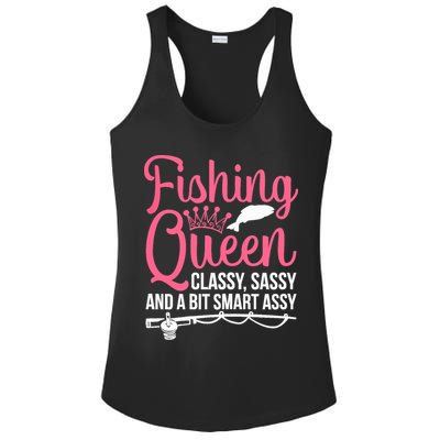 Wo Fishing for Girl Fish Bass Fishing Ladies PosiCharge Competitor Racerback Tank
