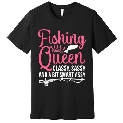 Wo Fishing for Girl Fish Bass Fishing Premium T-Shirt