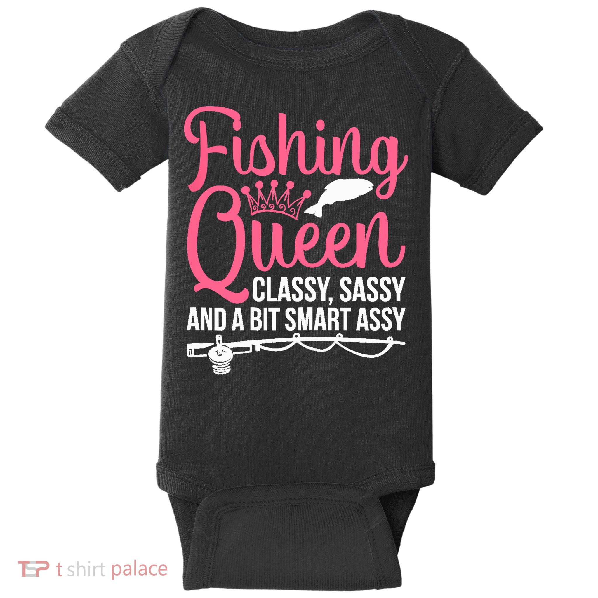 Wo Fishing for Girl Fish Bass Fishing Baby Bodysuit