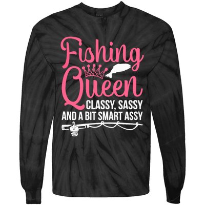 Wo Fishing for Girl Fish Bass Fishing Tie-Dye Long Sleeve Shirt