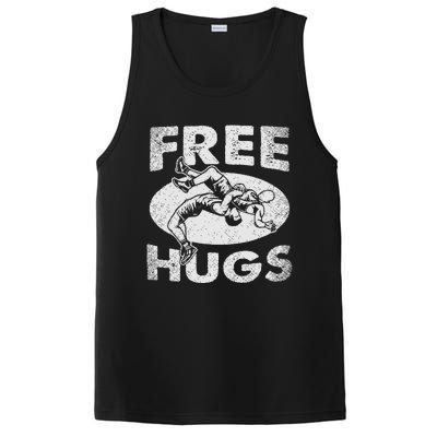 Wrestling Funny Free Hugs Wrestling PosiCharge Competitor Tank