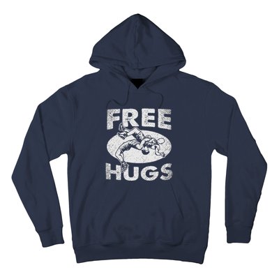 Wrestling Funny Free Hugs Wrestling Hoodie