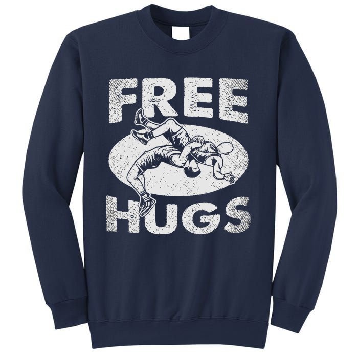 Wrestling Funny Free Hugs Wrestling Sweatshirt