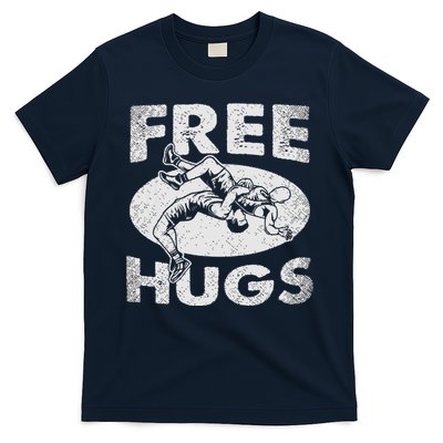 Wrestling Funny Free Hugs Wrestling T-Shirt