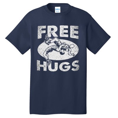 Wrestling Funny Free Hugs Wrestling Tall T-Shirt