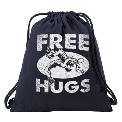 Wrestling Funny Free Hugs Wrestling Drawstring Bag