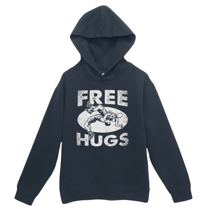 Wrestling Funny Free Hugs Wrestling Urban Pullover Hoodie