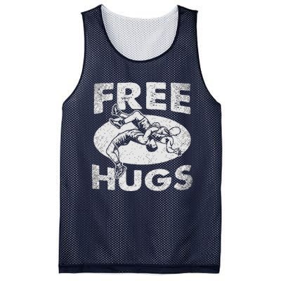 Wrestling Funny Free Hugs Wrestling Mesh Reversible Basketball Jersey Tank