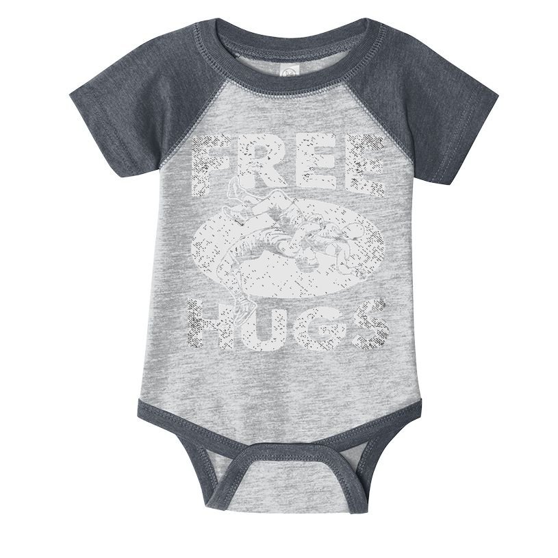 Wrestling Funny Free Hugs Wrestling Infant Baby Jersey Bodysuit