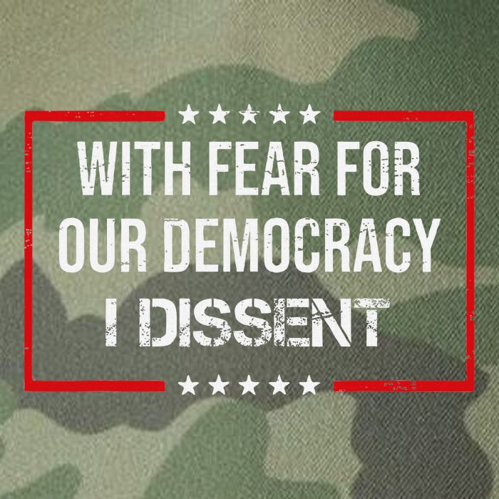 With Fear For Our Democracy I Dissent Funny Immunity Quote Legacy Tie Dye Trucker Hat