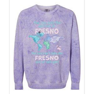 Women From Fresno Girl From Fresno California Colorblast Crewneck Sweatshirt