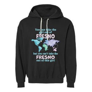 Women From Fresno Girl From Fresno California Garment-Dyed Fleece Hoodie