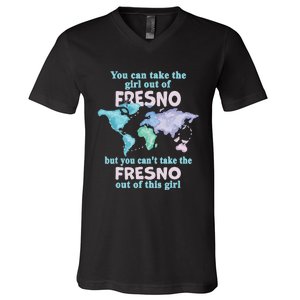 Women From Fresno Girl From Fresno California V-Neck T-Shirt