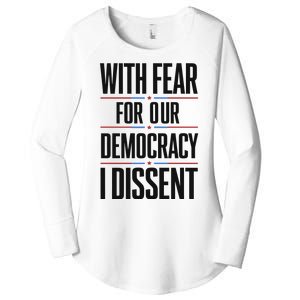 With Fear For Our Democracy I Dissent Women's Perfect Tri Tunic Long Sleeve Shirt