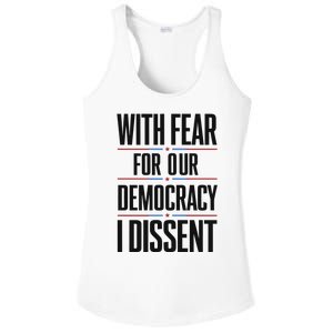 With Fear For Our Democracy I Dissent Ladies PosiCharge Competitor Racerback Tank