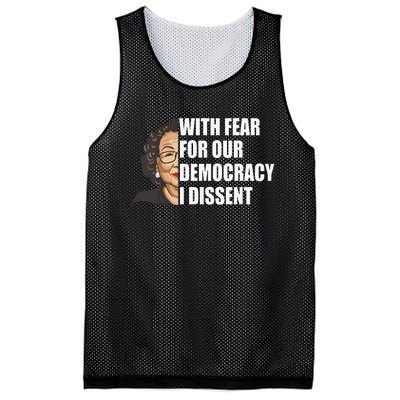 With Fear For Our Democracy I Dissent Justice Sotomayor Mesh Reversible Basketball Jersey Tank