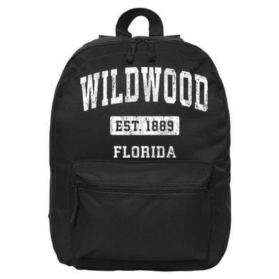 Wildwood Florida Fl Vintage Sports Established 16 in Basic Backpack
