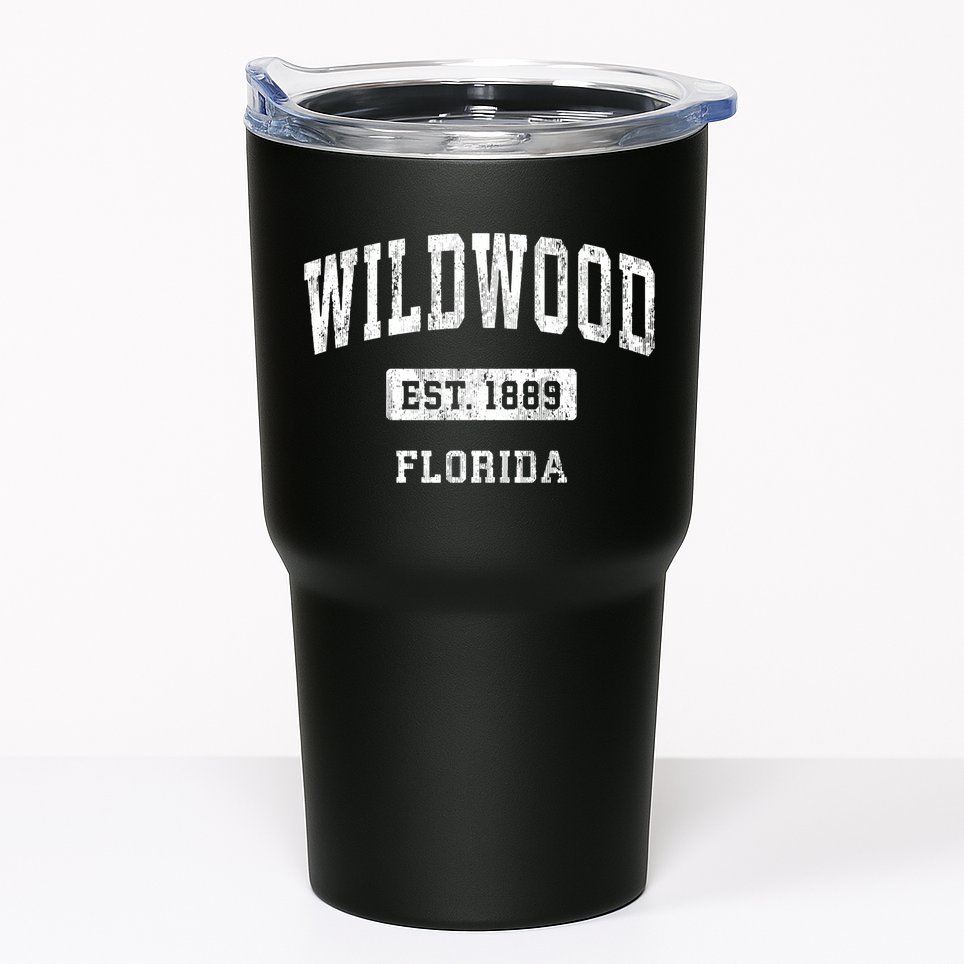 Wildwood Florida Fl Vintage Sports Established Tumbler