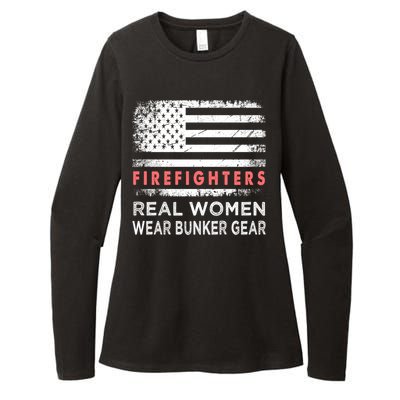 Womens Firefighter Female Fire Fighter Firefighting Mom Funny Gift Womens CVC Long Sleeve Shirt