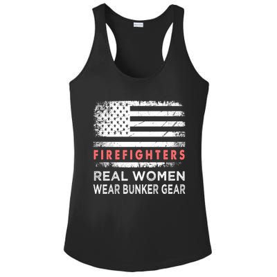 Womens Firefighter Female Fire Fighter Firefighting Mom Funny Gift Ladies PosiCharge Competitor Racerback Tank