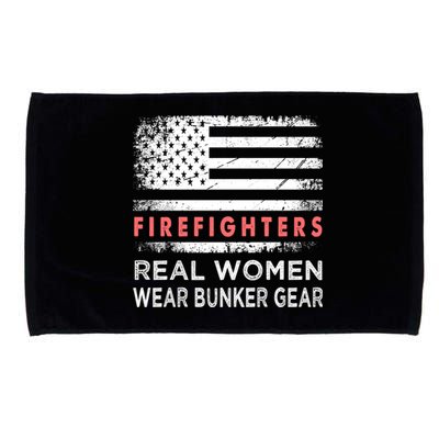 Womens Firefighter Female Fire Fighter Firefighting Mom Funny Gift Microfiber Hand Towel