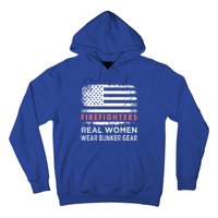 Womens Firefighter Female Fire Fighter Firefighting Mom Funny Gift Hoodie