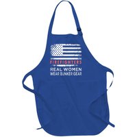 Womens Firefighter Female Fire Fighter Firefighting Mom Funny Gift Full-Length Apron With Pockets