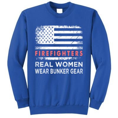 Womens Firefighter Female Fire Fighter Firefighting Mom Funny Gift Sweatshirt