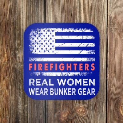 Womens Firefighter Female Fire Fighter Firefighting Mom Funny Gift Coaster