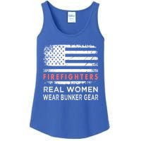 Womens Firefighter Female Fire Fighter Firefighting Mom Funny Gift Ladies Essential Tank