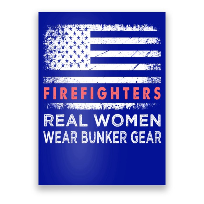 Womens Firefighter Female Fire Fighter Firefighting Mom Funny Gift Poster